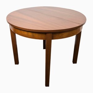 Restored Round Extendable Dining Table, 1960s
