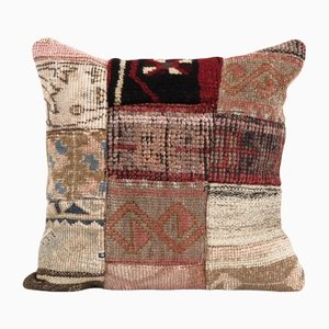 Vintage Turkish Square Patchwork Pillow Cover