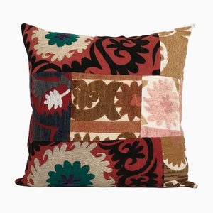 Patchwork Suzani Pillow Cover in Uzbek Textile