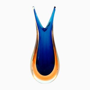 Mid-Century Sommerso Murano Glass Vase by Flavio Poli, Italy, 1960s