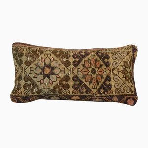 Vintage Turkish Faded Oushak Rug Pillow Cover