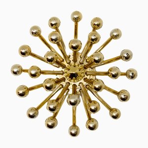 Golden Pistillo Wall or Ceiling Lamp by Valenti Luce for Studio Tetrarch, 1960s