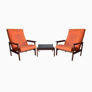Vintage Gambit Lounge Chairs & Coffee Table from Guy Rogers, Set of 3
