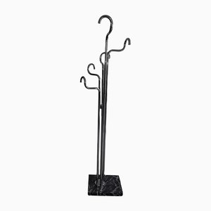 Mid-Century Italian Modernist Chrome & Marble Coat Stand