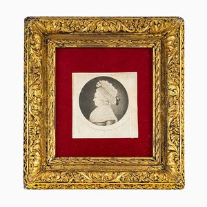 Petit Portrait de Madame De Fougeroux De Bondaroy, 18ème Siècle, Papier, Encadré