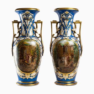 Antique French Vases in Porcelain