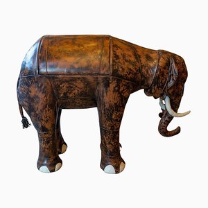 Mueble elefante yugoslavo de cuero de Dimitri Omersa