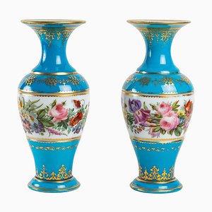 Baccarat Opaline Vases, Set of 2
