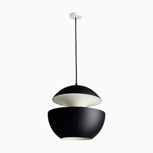 Extra Large Black and White Here Comes the Sun Pendant Lamp by Bertrand Balas