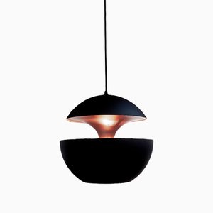Large Black and Copper Here Comes the Sun Pendant Lamp by Bertrand Balas