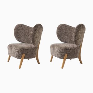 Sahara Sheepskin Tmbo Lounge Chairs by Mazo Design, Set of 2
