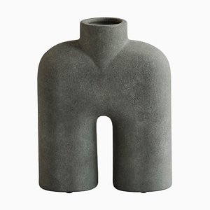 Tall Mini Dark Grey Cobra Vase by 101 Copenhagen, Set of 2