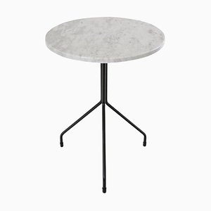 Medium All for One White Carrara Marble Side Table from Ox Denmarq