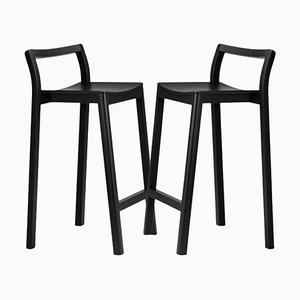 Tall & Black Halikko Stool Backrest by Made by Choice, Set of 2