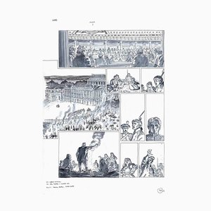 Vincenzo Bizzarri, Pickets in Versailles, Original Illustration, 2019