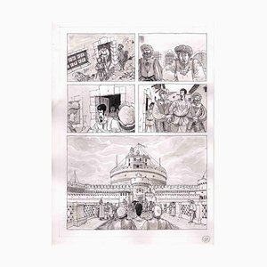 Vincenzo Bizzarri, Cellini Is Arrested, Ink & Watercolor on Paper, 2015