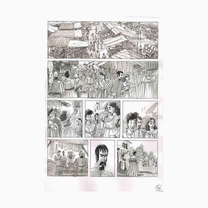 Vincenzo Bizzarri, Market Day, Ink & Watercolor on Paper, 2016