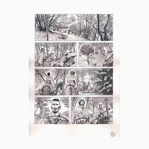 Vincenzo Bizzarri, Hunting and Brigands, Ink & Watercolor on Paper, 2015