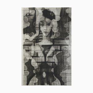Sacha Chimkevitch, Misterio y seducción femenina, Acuarela original y dibujo al pastel