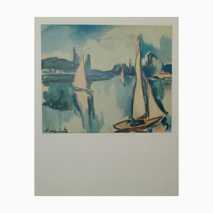 D'après Maurice De Vlaminck, Voiliers sur la Seine, 1958, Lithographie