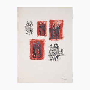 Jean Helion, Soir entre Messieurs, Lithographie Originale