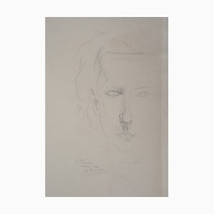 Alfred Courmes, Visage de femme, 1938, Disegno a matita