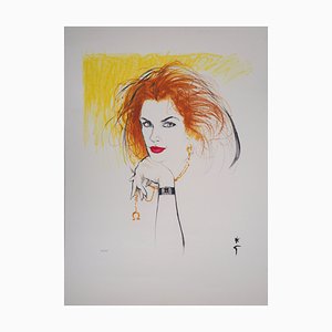 René Gruau, Cindy Crawford, Lithographie