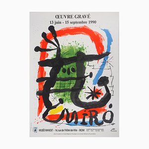 Joan Miro, Charakter mit Hut und Stern, 1990, Vintage Poster