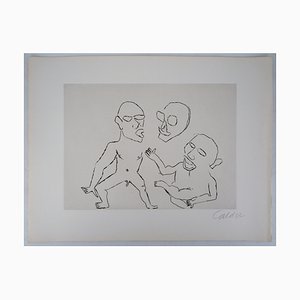Alexandre Calder, Père Noël, Happy Party, Gravure à l'Eau-Forte