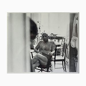 André VIllers, Pablo Picasso en su estudio, 1956, Lámina fotográfica