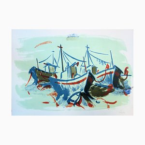 Jean Helion, The Arrival at the Harbour, Original Lithograph