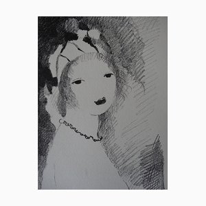 Marie Laurencin, Young Girl with Collar, 1930, Litografía original