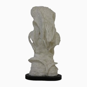 Eric Morand, La Fille Au Grand Chapeau, Skulptur in geschmolzenem Kleber