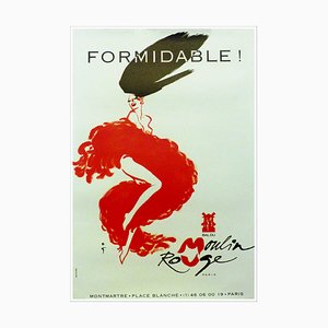 René Gruau, Formidable Bal du Moulin Rouge, 1980s, Original Lithograph Poster