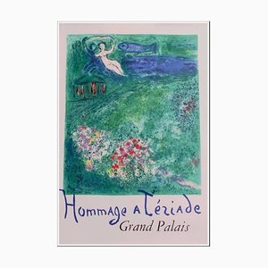 Marc Chagall, Hommage à Tériade Grand Palais, 1973, Affiche Lithographique Originale