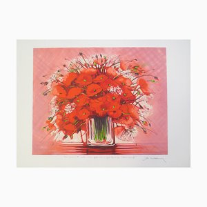 Michel Henry, Coquelicots, Lithographie