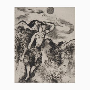 Marc Chagall, Il topo trasformato in ragazza, 1952, Acquaforte originale