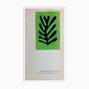 D'après Henri Matisse, Feuille Noire sur Fond Vert, 1953, Pochoir
