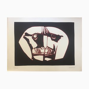 Oswaldo Guayasamin, Mascara 2 Variante, 1973, Engraving