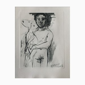 Pablo Picasso, Portrait of Jacqueline II, 1954, Lithograph