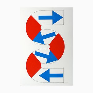 Kumi Sugai, S (flechas azules), 1990, Litografía