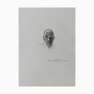 Henri Cartier-Bresson, Portrait of Aragon, 1994, Lithographie in Bleistift