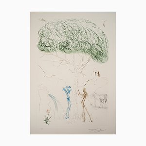 Salvador Dali, Under the Umbrella Pine, 1970, Grabado original