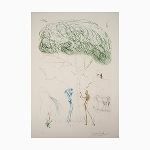 Salvador Dali, Under the Umbrella Pine, 1970, Original Etching