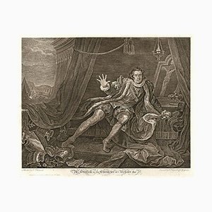 Nach William Hogarth, Mr, Garrick in der Figur von Richard III, Radierung