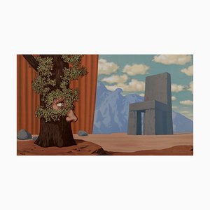 After René Magritte, Les Enfants Trouvés: Les Claires-Voies d’un Jeune Regard embaument la Fête d’un Vieil Arbre, 1968, Lithograph