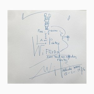 Wifredo Lam, Composition Symboliste, 1976, Dessin Original