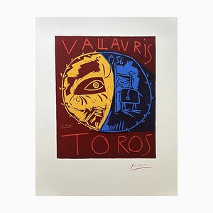 Nach Pablo Picasso, Toros en Vallauris, 20. Jh., Linolschnitt