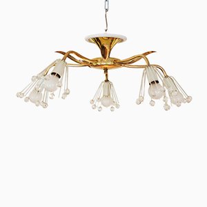 Lustre Mid-Century en Laiton par Emil Stejnar pour Rupert Nikoll