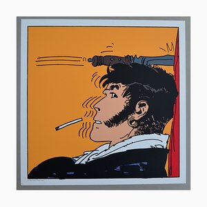 Hugo Pratt, Corto Maltese Knife, 1990, Serigrafía